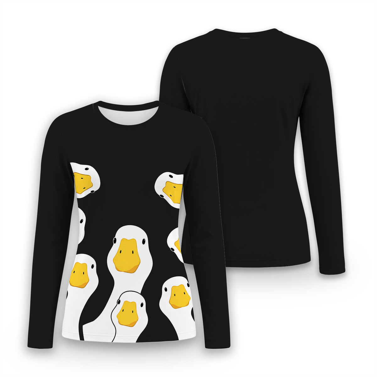 Funny Peekaboo Goose Faces Underscrub, Long Sleeve Shirt for Nurses