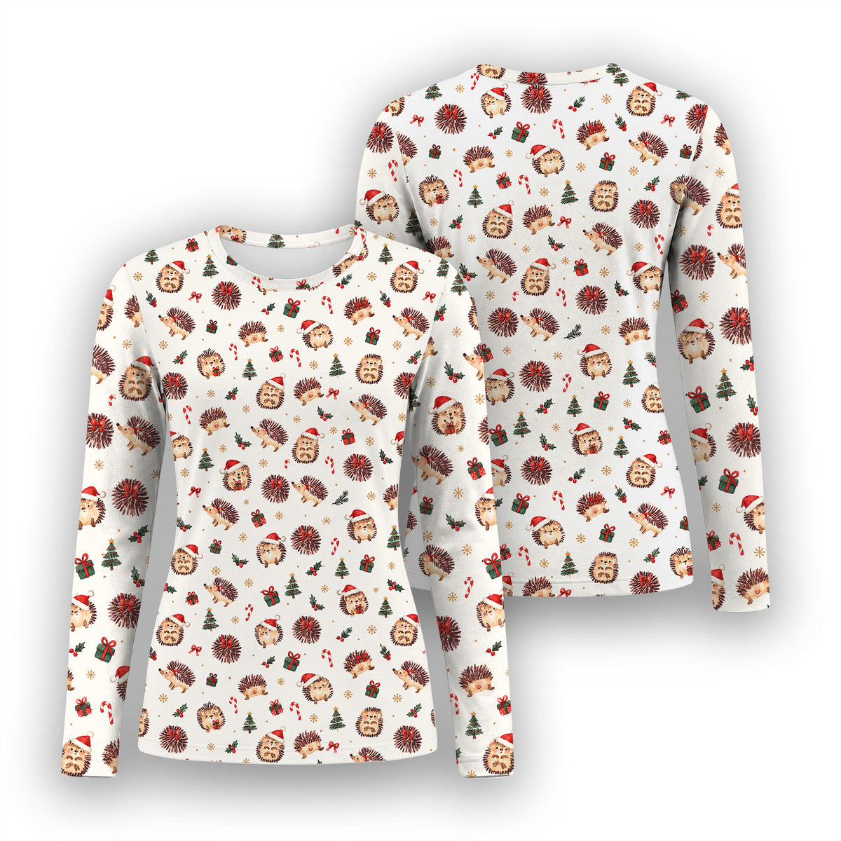 Christmas Hedgehogs And Gifts Underscrub, Long Sleeve Shirt for Nurses